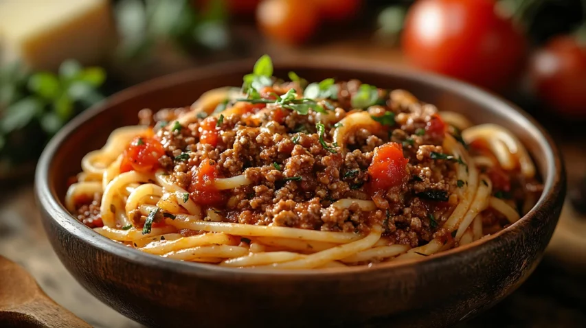 Macarrão Com Carne Moída