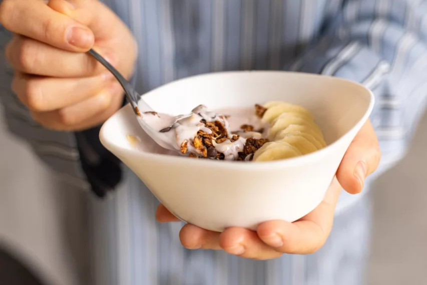 Sorvete De Banana Com Nutella E Doce De Leite