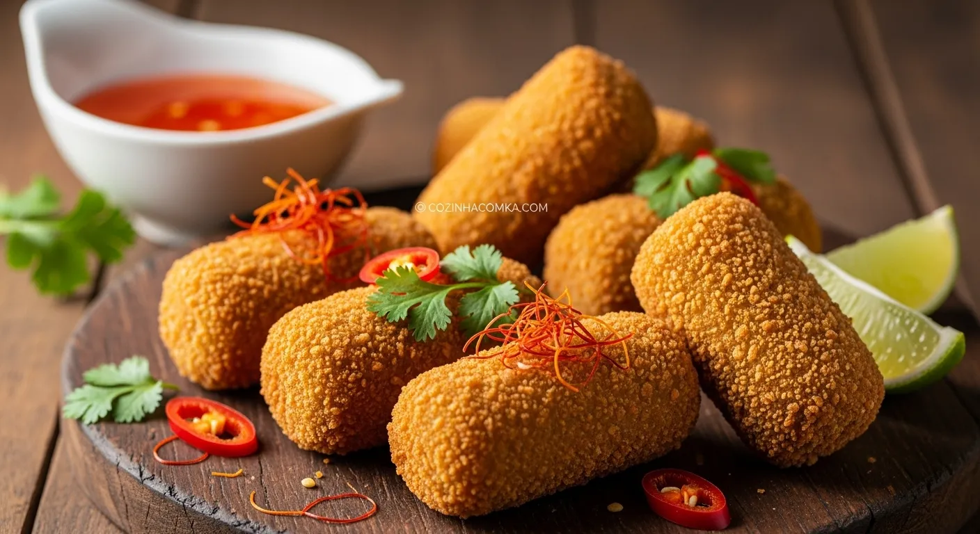 Croquete de jaca verde com especiarias asiáticas
